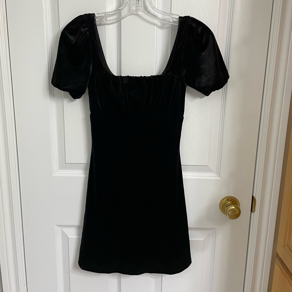 NEW!Little Black Velour DIVIDED Dress from H&M